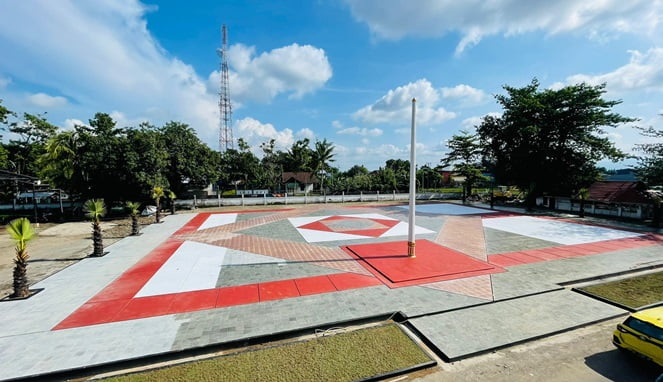 Dulu Rantasa, Kini Lapangan Upacara Pemkab Takalar “Disihir” Jadi Indah