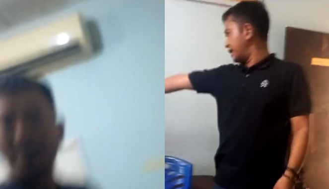 Tangkapan Layar video Penyidik Polsek Tallo Bar-bar ke Wartawan Online di Makassar