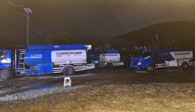 mobil tangki yang diamankan polres sidrap