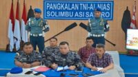 Konferensi pers kasus casis tewas dibunuh personel TNI AL di Pangkalan TNI AL Nias
