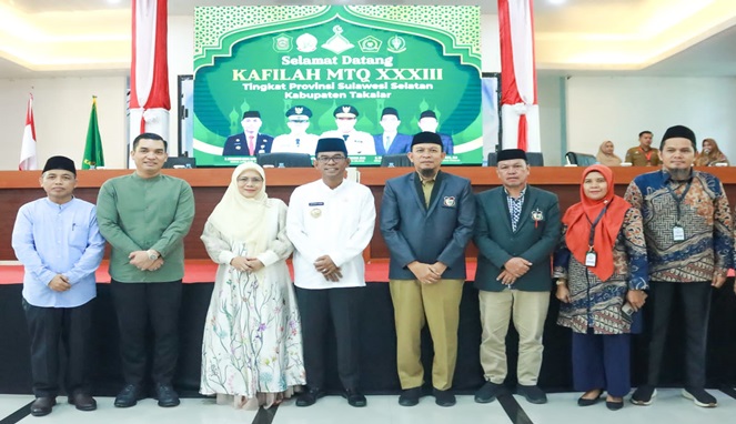 Pj. Bupati Takalar Terima Rombongan Kafilah MTQ ke XXXIII