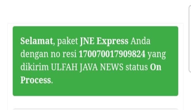Resi Pengiriman Paket Via JNE Resi Pengiriman Paket Via JNE