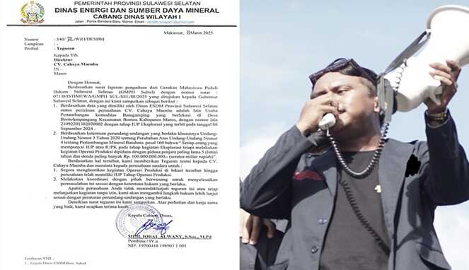 GMPH Sulsel Desak Kapolres Maros Diperiksa Terkait Tambang Ilegal CV Cahaya Maemba