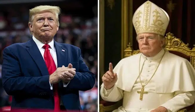 Saat Vatikan Berkabung, Trump Malah Bergaya Paus: Umat Katolik Geram!