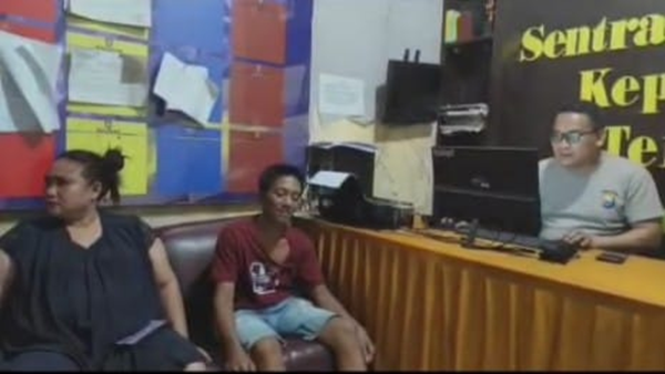 Pasustri saat melapor di polisi Dituduh Tanpa Bukti, Suami Istri Jadi Korban Kekerasan Massa di Makassar