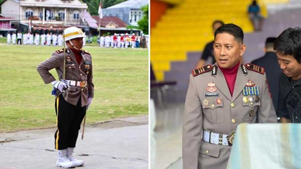 Ipda Sumantri, Kanit Tipidum Polres Enrekang, dianugerahi pangkat AKP Tutiler Pesona AKP Sumantri, Lapangan Upacara Mendadak Jadi Catwalk 17 Agustusan