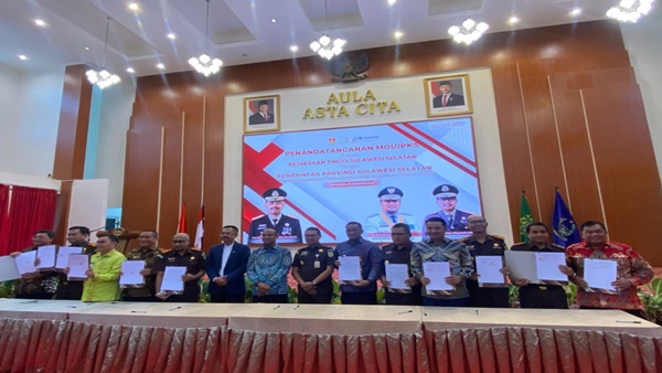 Bupati Takalar Hadiri Penandatanganan MoU Penerapan Pidana Kerja Sosial di Sulsel