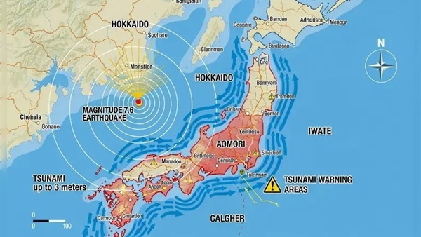 Gempa 7,6 Guncang Aomori, Peringatan Tsunami 3 Meter Dikeluarkan