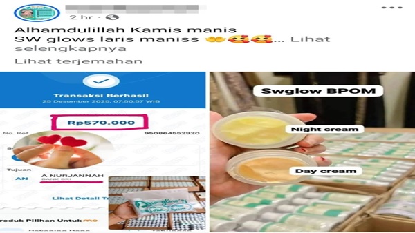Izin Dicabut, Krim Bermerkuri SW Glow’s Masih Dijual Bebas, BPOM Kecolongan?