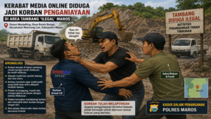 Kerabat Media Online Diduga Dicekik di Lokasi Tambang Ilegal Moncong Loe
