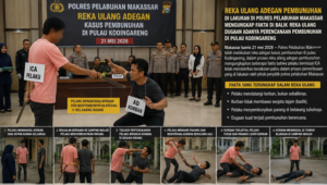 Rekonstruksi Bongkar Kebohongan Pelaku, Korban Ternyata Tak Bawa Badik Saat Dihabisi di Kodingareng