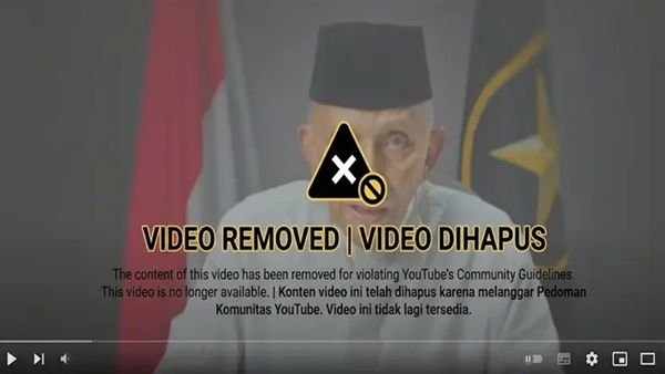 Tak Bisa Diakses, Komdigi Resmi Takedown Video Amien Rais Bertajuk ‘Skandal Istana’