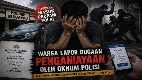 "Saya Dihajar dan Dipaksa Transfer Rp15 Juta!" Pengakuan Warga Jeneponto Seret Oknum Polisi ke Propam