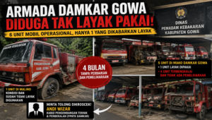 Diduga Terbengkalai, 6 Unit Damkar Gowa Hanya 1 yang Siap Turun Lapangan