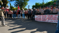 Geruduk Polda Sulsel, Front Mahasiswa Rakyat Menggugat Minta Kapolres Sinjai Dicopot