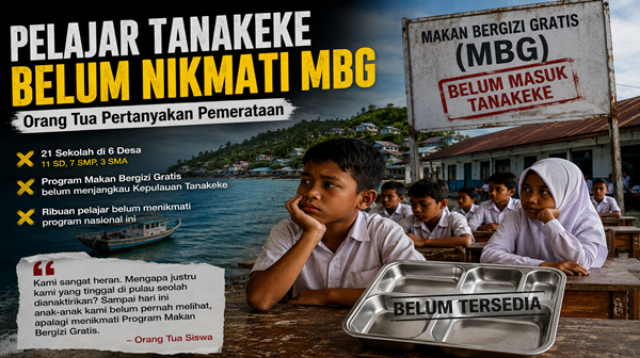 Ribuan Pelajar Tanakeke Belum Tersentuh MBG, Orang Tua Pertanyakan Pemerataan