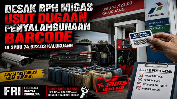FRI Desak Polres Takalar Bongkar Dugaan Penyalahgunaan Barcode BBM Subsidi di SPBU Kalukuang