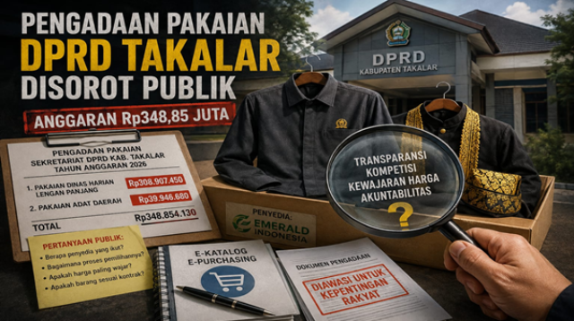 Penyedia “Itu Lagi” dalam Belanja Pakaian DPRD Takalar, Rp348 Juta Jadi Sorotan Tajam