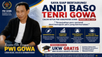 Gegap Gempita! Andi Baso Tenri Deklarasi Maju Ketua PWI Gowa, Bawa Janji UKW Gratis