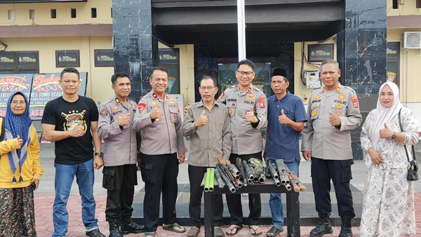 60 Pucuk Senjata Diserahkan Warga Munte-Karondang, Polisi Apresiasi Komitmen Jaga Perdamaian