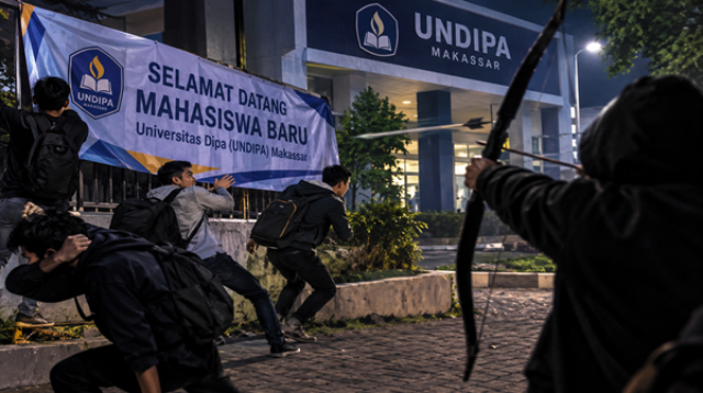 Pasang Spanduk di Kampus UNDIPA, Mahasiswa Mengaku Dibidik Busur OTK